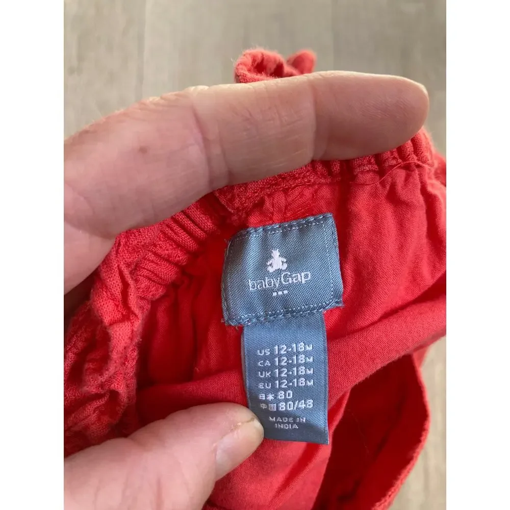 Gap Coral Baby Girl Top, Size 12-18M